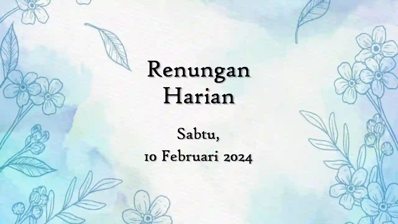 renungan harian hari ini