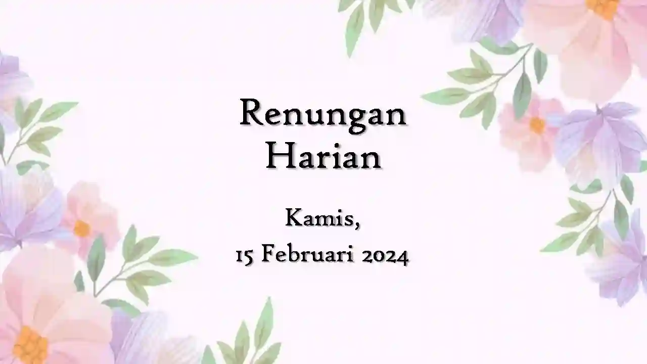 renungan harian hari ini