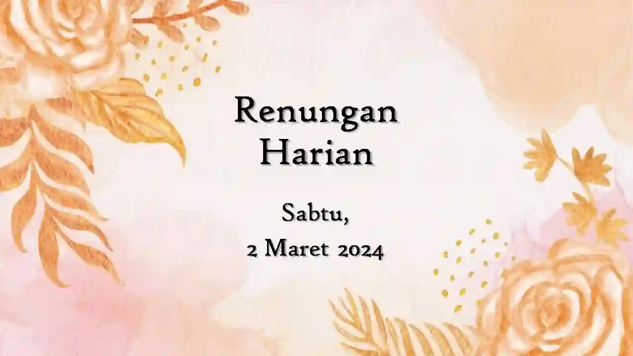 renungan harian hari ini