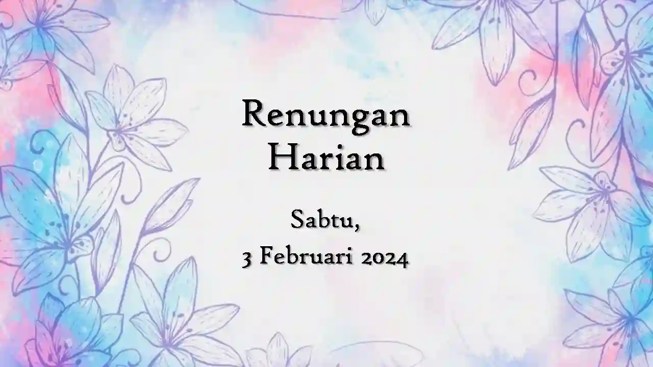 renungan harian hari ini