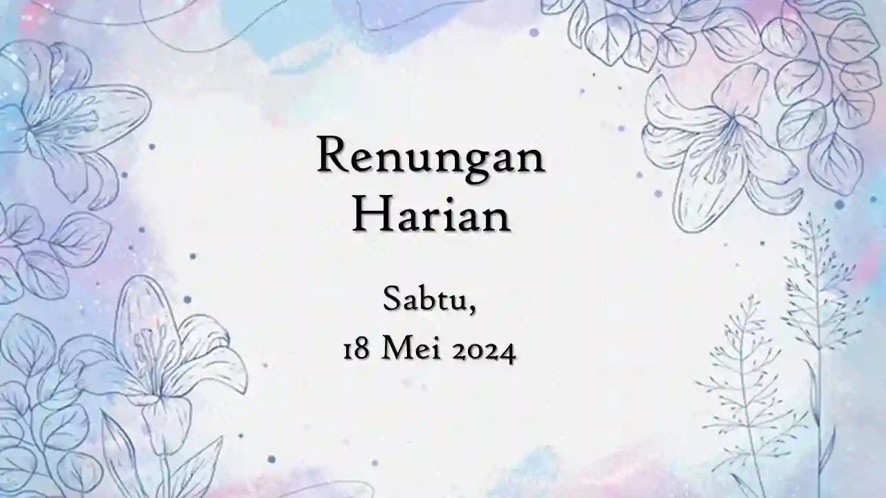 renungan harian hari ini
