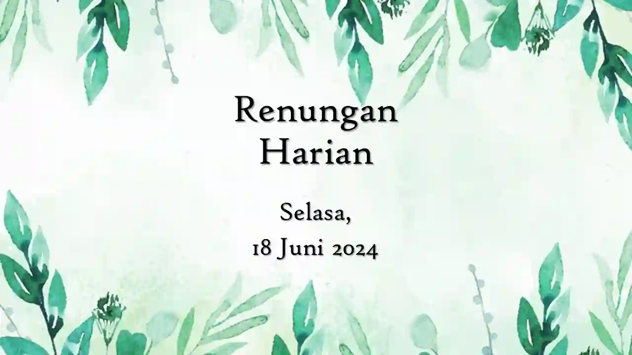 renungan harian hari ini