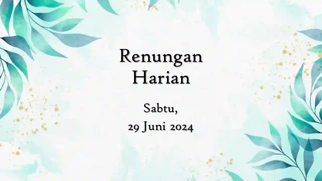 renungan harian hari ini