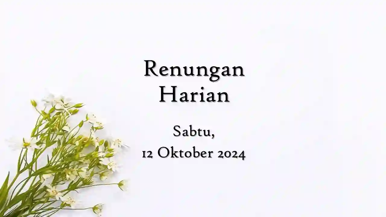 renungan harian hari ini
