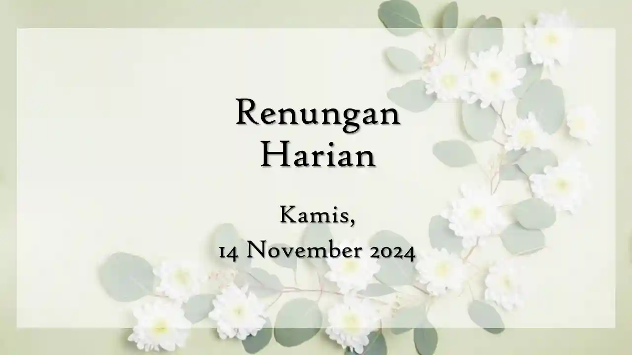 renungan harian hari ini
