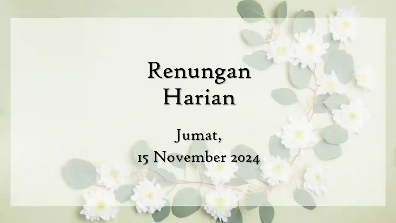 renungan harian hari ini