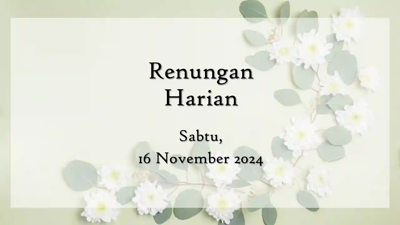 renungan harian hari ini