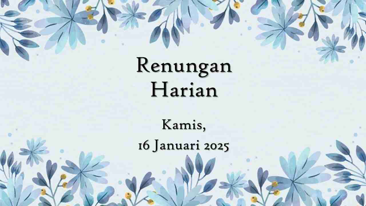 renungan harian hari ini