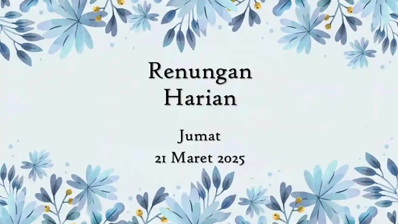 renungan harian hari ini