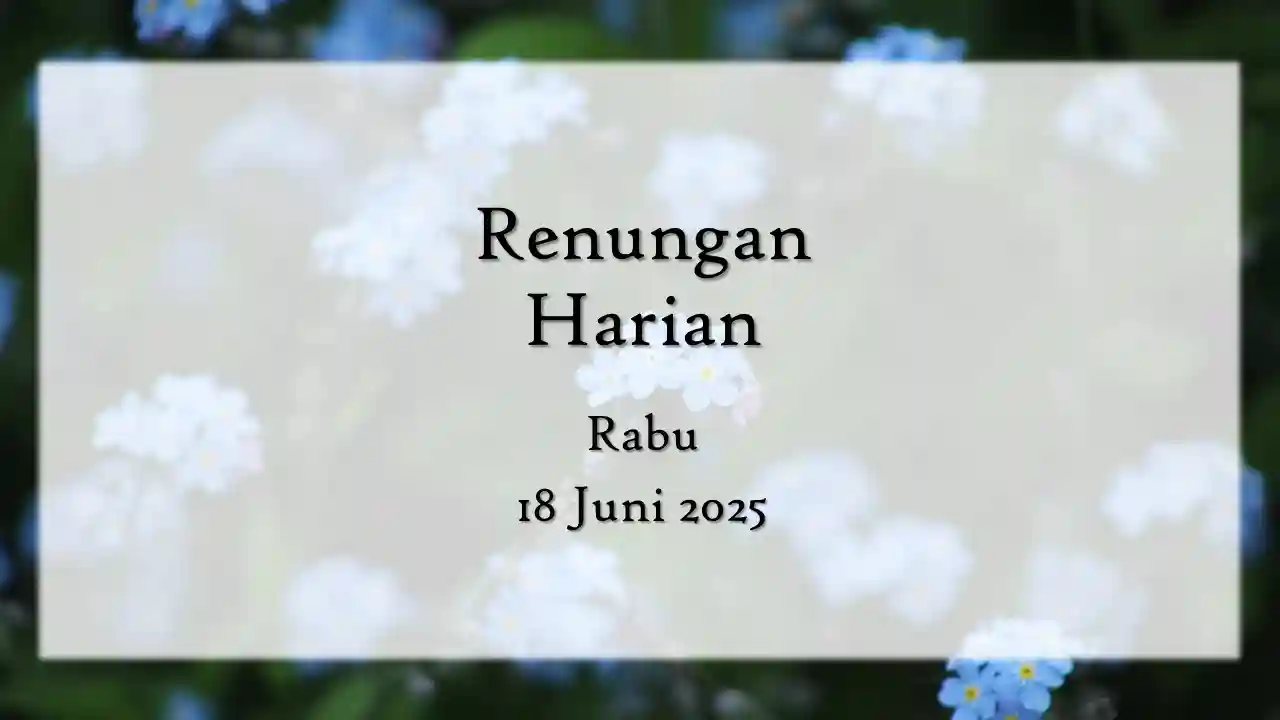 renungan harian hari ini